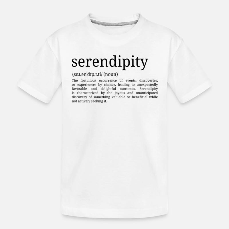Serendipity - Wörterbuch-Definition - Kinder Premium Bio T-Shirt - Weiß
