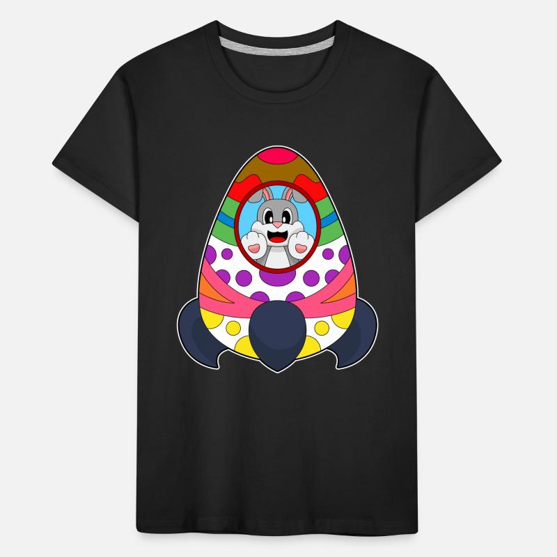 Bunny Easter Easter Egg Rocket Kids' Premium Organic T-Shirt