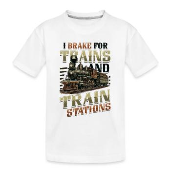 Trainspotting Train Lovers Trains - T-shirt bio Premium Enfant - blanc - Devant