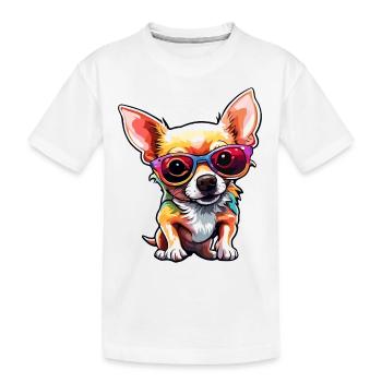 Chihuahua / petit chien / animal / minuscule / race - T-shirt bio Premium Enfant - blanc - Devant