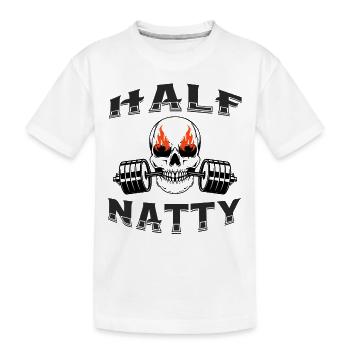Half Natty Bodybuilder Fitness Entraînement Gym Crâne - T-shirt bio Premium Enfant - blanc - Devant