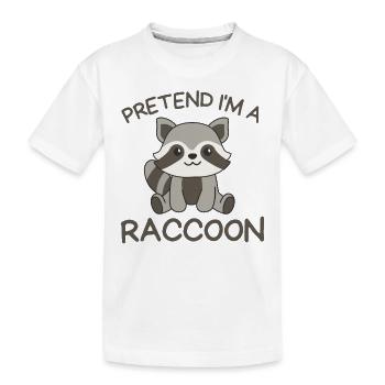 Stell dir vor ich bin ein Waschbär Halloween - Kinder Premium Bio T-Shirt - Weiß - Vorne