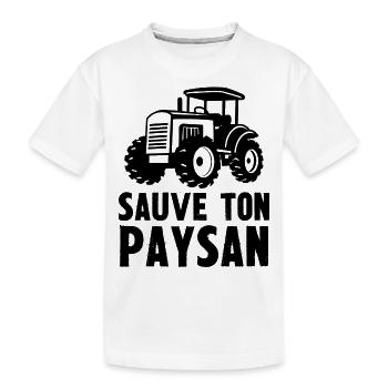 sauve ton paysan - T-shirt bio Premium Enfant - blanc - Devant