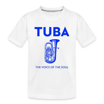 Tuba the voice of the soul - Kinder Premium Bio T-Shirt - Weiß - Vorne