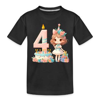 Anniversaire 4. - T-shirt bio Premium Enfant - noir - Devant
