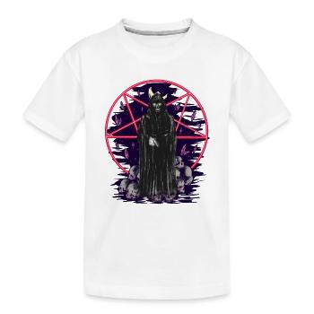 Mort, Monstre, Horreur, Fantaisie, Démon, Mort, Halloween - T-shirt bio Premium Enfant - blanc - Devant