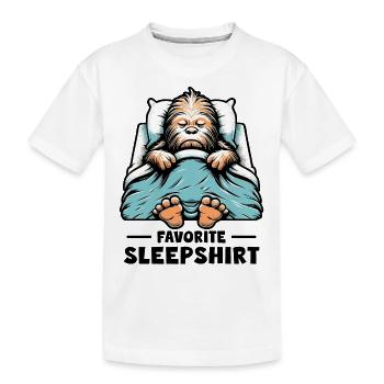 Bigfoot Favorite Sleepshirt - Kinder Premium Bio T-Shirt - Weiß - Vorne