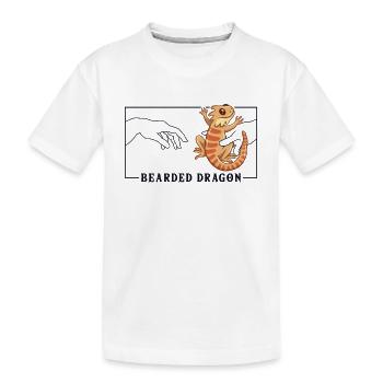Michelangelo Schöpfung der Adam-Bartagame - Kinder Premium Bio T-Shirt - Weiß - Vorne