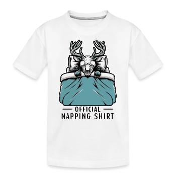 Wendigo Official Napping Shirt - Kinder Premium Bio T-Shirt - Weiß - Vorne