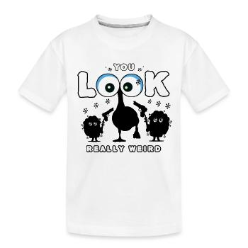 Du siehst komisch aus - Lustig - Kinder Premium Bio T-Shirt - Weiß - Vorne