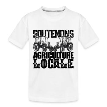 Unterstützen wir die lokale Landwirtschaft. Landwirte in Frankreich - Kinder Premium Bio T-Shirt - Weiß - Vorne