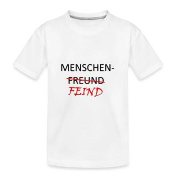 Menschenfreund Feind Lustiger Spruch Philantroph - Kinder Premium Bio T-Shirt - Weiß - Vorne