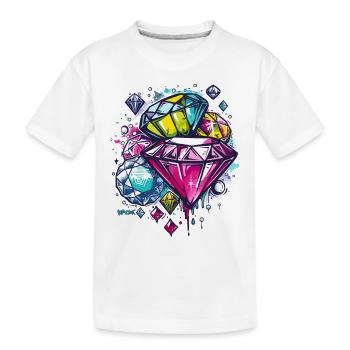 Croquis de diamants, rubis et bijoux - T-shirt bio Premium Enfant - blanc - Devant