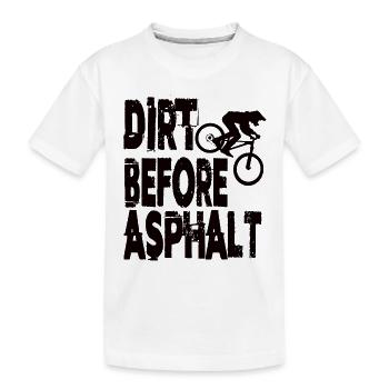 Dirt Before Asphalt Downhill VTT VTT - T-shirt bio Premium Enfant - blanc - Devant