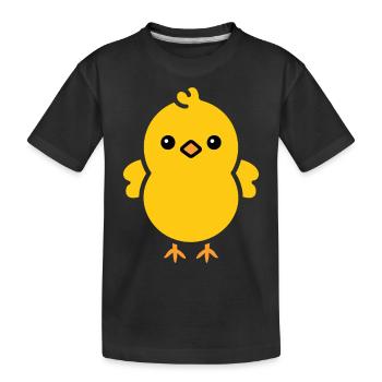 chick - Kids' Premium Organic T-Shirt - black - Front