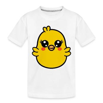 chick - Kids' Premium Organic T-Shirt - white - Front