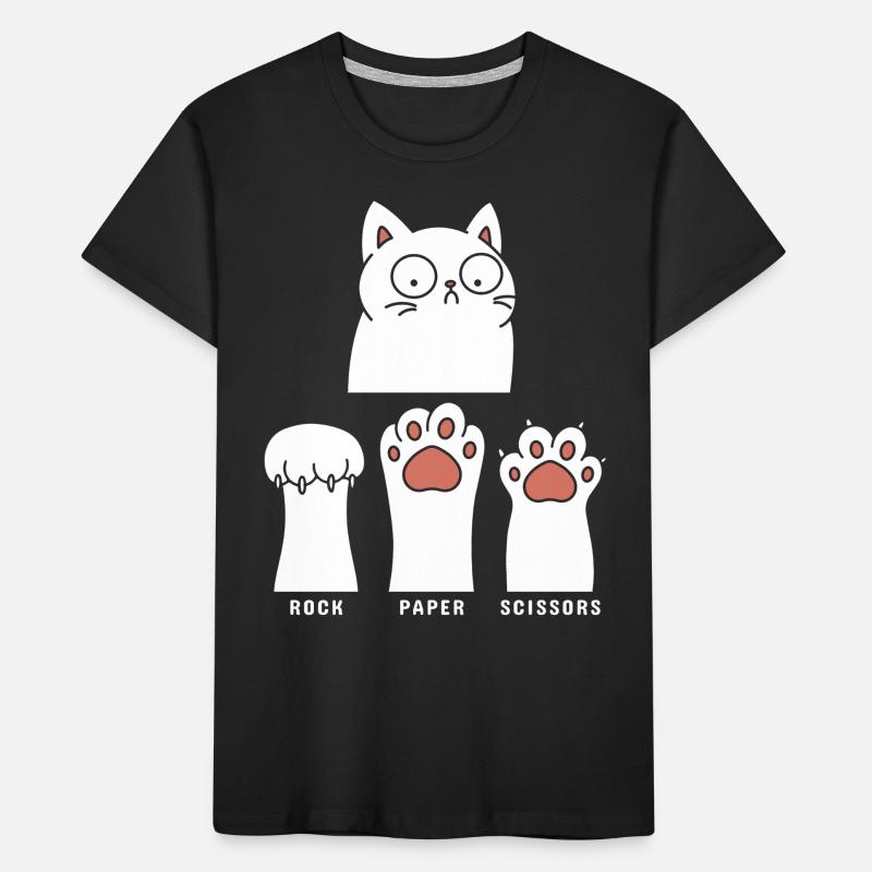 Ciseaux à papier de roche T-shirt bio Premium Enfant