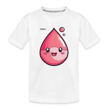Liquide rouge drôle Happy Drop - T-shirt bio Premium Enfant - blanc - Devant