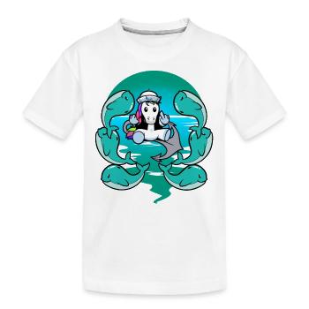 Whale Unicorn Sailor Maritime Sailor Sailor - Kids' Premium Organic T-Shirt - white - Front