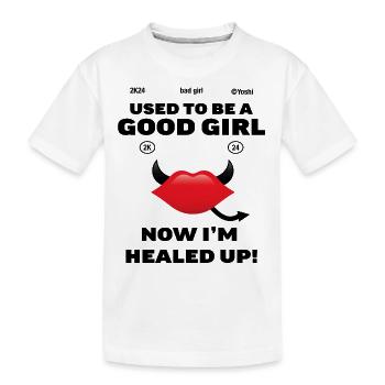 Bad girl, good girl - Kids' Premium Organic T-Shirt - white - Front