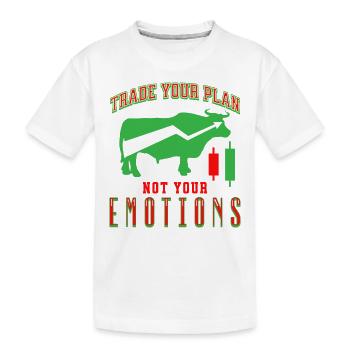 Tradez votre plan, pas vos émotions Marché boursier - T-shirt bio Premium Enfant - blanc - Devant