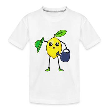 Citron Fruit Fruit Jardinier Arrosoir - T-shirt bio Premium Enfant - blanc - Devant