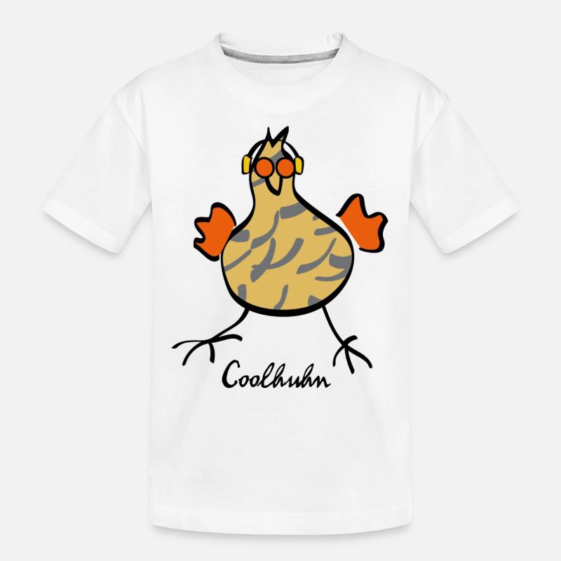 Das Cool-Huhn - Kinder Premium Bio T-Shirt - Weiß