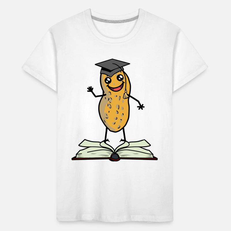 Peanut Scholar Student Learning Study High School Kids' Premium Organic T-Shirt