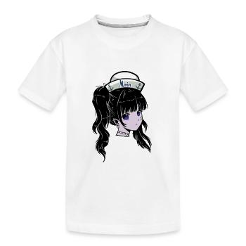 Mädchen maritim Matrose Seemann Schifffahrt Ahoi - Kinder Premium Bio T-Shirt - Weiß - Vorne
