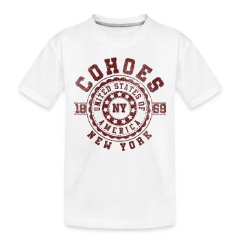 Cohoes NY | New York Travel & Souvenir Gift - Kids' Premium Organic T-Shirt - white - Front