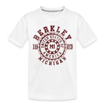 Berkley MI | Michigan Travel & Souvenir Gift - Kids' Premium Organic T-Shirt - white - Front