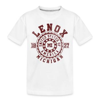Lenox MI | Michigan Travel & Souvenir Gift - Kids' Premium Organic T-Shirt - white - Front