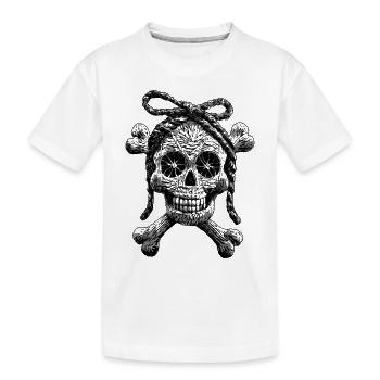 Afrikanisches Totenkopf-Shirt: Spirituelle Symbole - Kinder Premium Bio T-Shirt - Weiß - Vorne