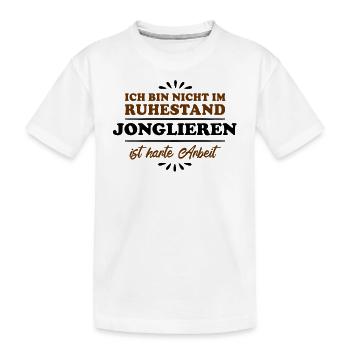Ruhestand Rentner Pensioner Jonglierer - Kinder Premium Bio T-Shirt - Weiß - Vorne