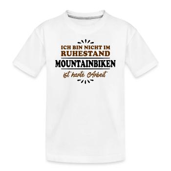 Retraité Retraité Vétéran de VTT - T-shirt bio Premium Enfant - blanc - Devant
