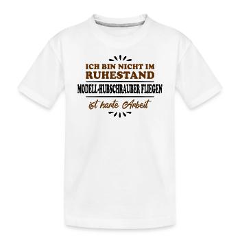 Retraité retraité Maquette hélicoptère - T-shirt bio Premium Enfant - blanc - Devant