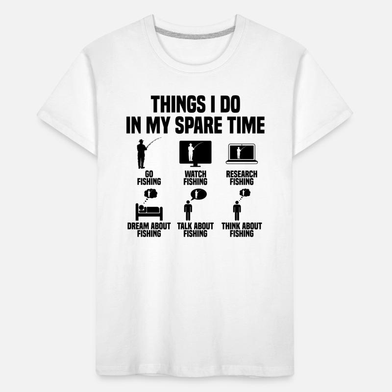 Ce que je fais pendant mon temps libre : Pêche T-shirt bio Premium Enfant
