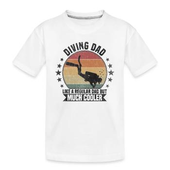 Diving Dad Diver - Kids' Premium Organic T-Shirt - white - Front