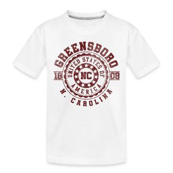 Greensboro, Caroline du Nord | Cadeau de voyage en Caroline du Nord - T-shirt bio Premium Enfant - blanc - Devant