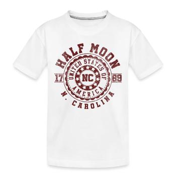 Demi-lune NC | Cadeau de voyage en Caroline du Nord - T-shirt bio Premium Enfant - blanc - Devant
