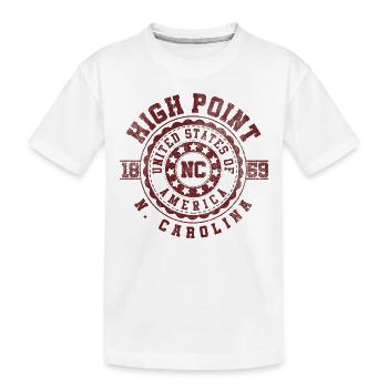 Point culminant NC | Cadeau de voyage en Caroline du Nord - T-shirt bio Premium Enfant - blanc - Devant