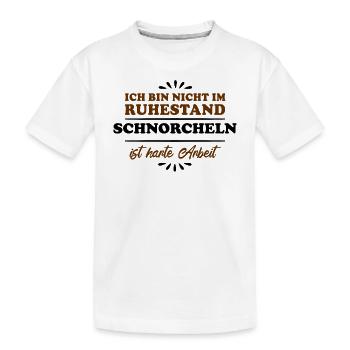 Ruhestand Rentner Pensioner Schnorcheln - Kinder Premium Bio T-Shirt - Weiß - Vorne