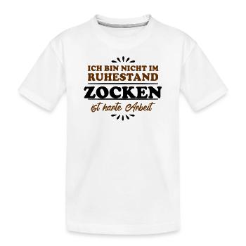 Pensionné Retraité Jeux de hasard - T-shirt bio Premium Enfant - blanc - Devant