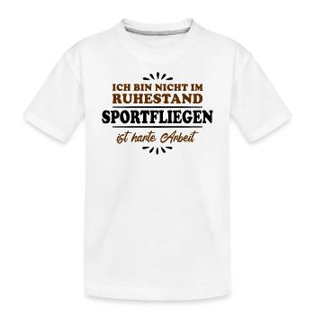 Ruhestand Rentner Pensioner Sportflieger - Kinder Premium Bio T-Shirt - Weiß - Vorne
