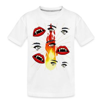 Halloween Vampire Girl Fantasy Horror Dark - Kids' Premium Organic T-Shirt - white - Front