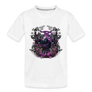 Retro Vintage Hirsch Rotwild 80er Waldtiere - Kinder Premium Bio T-Shirt - Weiß - Vorne