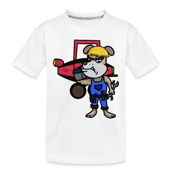 Atelier canin Réparation automobile Métier - T-shirt bio Premium Enfant - blanc - Devant