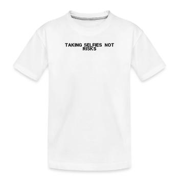 Randonnée - Prendre des selfies, pas de risques - T-shirt bio Premium Enfant - blanc - Devant