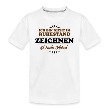 Ruhestand Rentner Pensioner Zeichner - Kinder Premium Bio T-Shirt - Weiß - Vorne