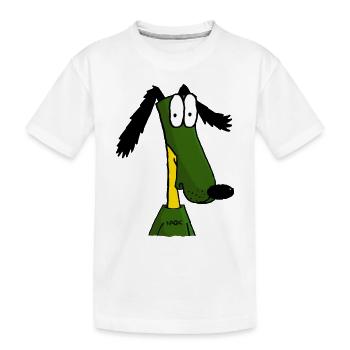 Der lustigste Cartoon-Hund aller Zeiten - Kinder Premium Bio T-Shirt - Weiß - Vorne